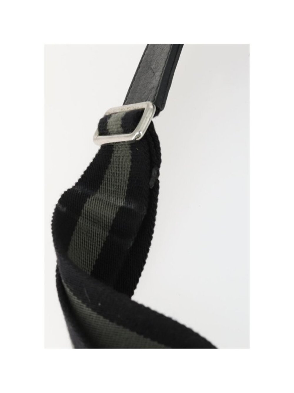 Authentic GUCCI GG Canvas Shoulder Bag Nylon Black Silver 449184 - Picture 2 of 16